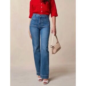 ROUJE PARIS Belleville Jeans High Waisted Patch Pockets